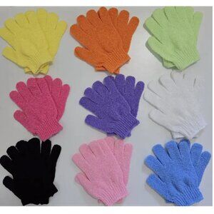 Bath Gloves Body Scrub Gloves 9Pair Exfoliating Spa Shower Mitts Assorted Colors